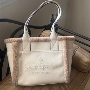 Kate Spade Cream and Tan Tote Bag